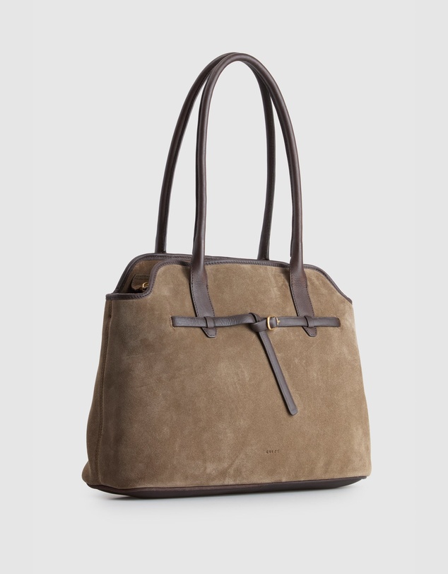 Evity - Malia Leather Suede Tote Bag