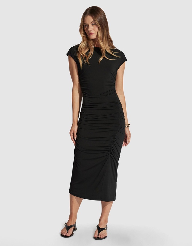 Decjuba - Margot Gathered Midi Dress