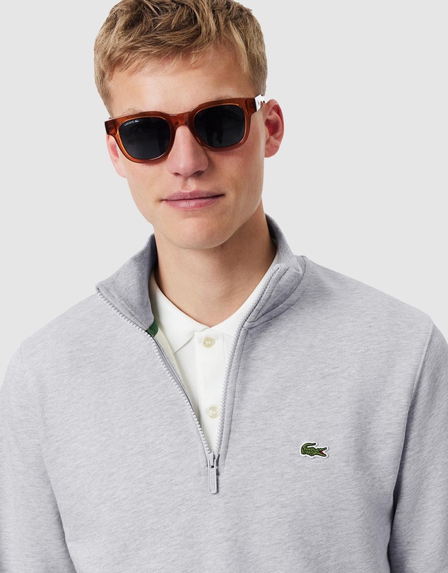 Lacoste - High Neck Zipped Fleece Sweatshirt