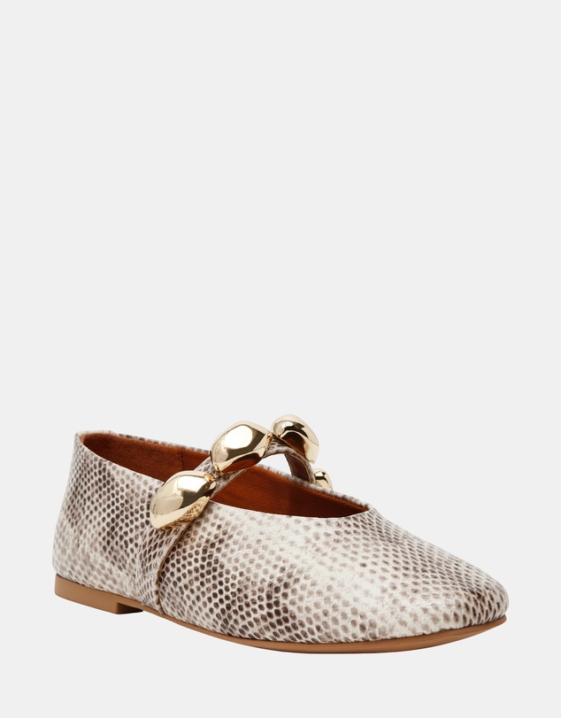 Steve Madden - Poppin Natural Snake Flats