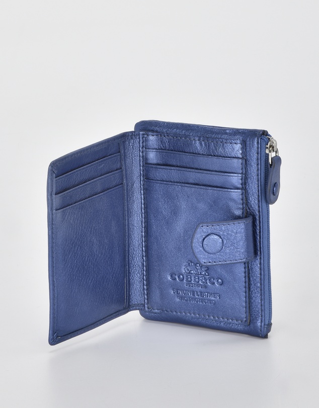 Cobb & Co - Collins Metallic RFID Safe Leather Wallet and Coin Purse