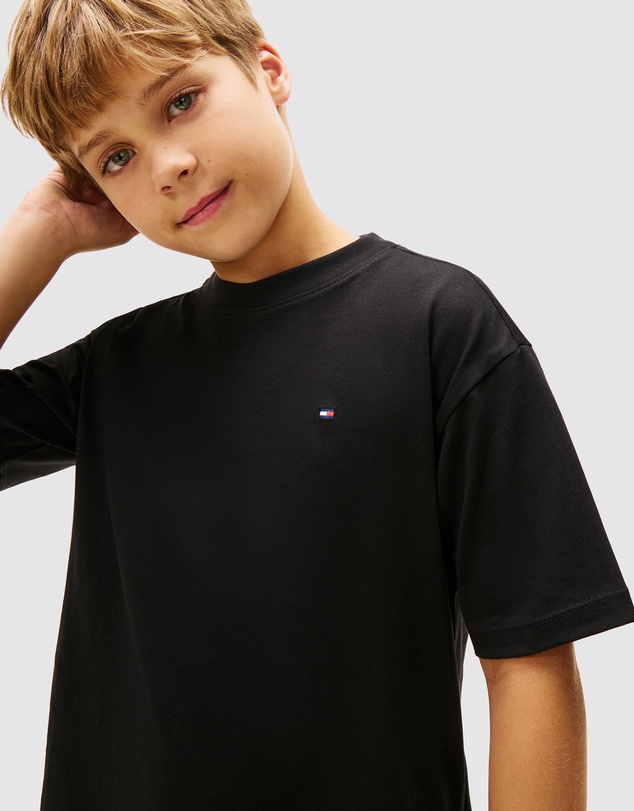 Tommy Hilfiger - Flag Embroidery Crew Neck T-Shirt - Kids