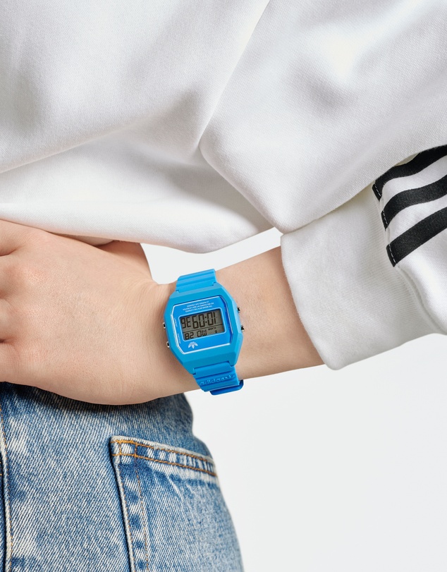 adidas Originals - Digital Two Blue Resin Watch