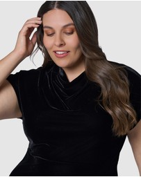 Sunday In The City - Mayday Velvet Midi Dress