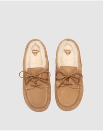 EVERAU - EverAU Ugg Creago Cow Suede Upper Loafer Oxfords Flats