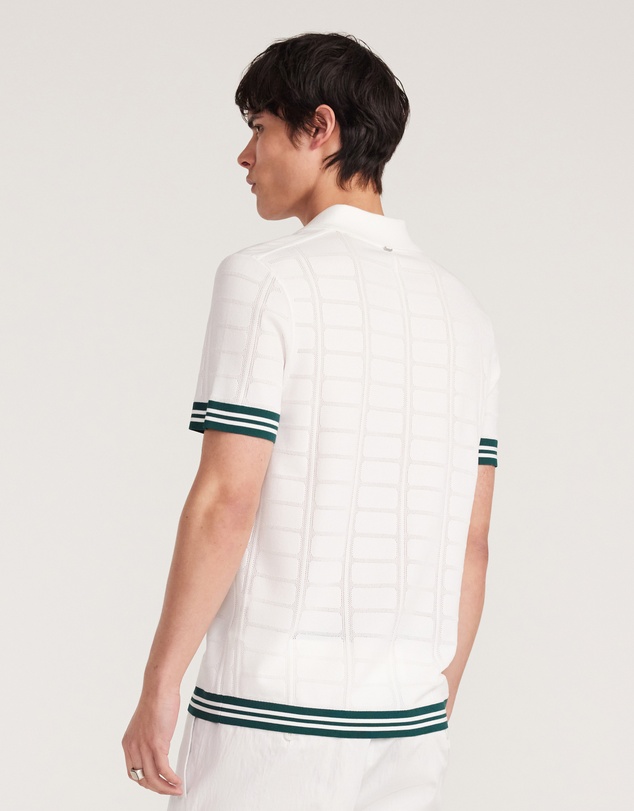 Calibre - Patterned Mesh Tech Knit Shirt Ivory