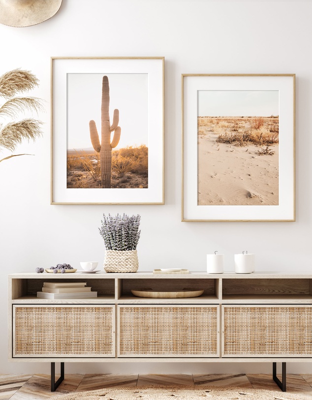 Olive et Oriel - Sunset Cactus Art Print