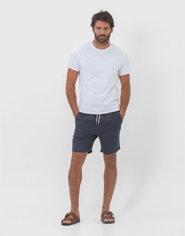Coast Clothing - Linen Shorts - Charcoal Grey