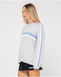 Rusty - White Lines Crew Neck Knit