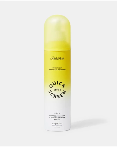 The Quick Flick - Quick Screen SPF50 Whipped Body Moisturiser & Sunscreen Mousse