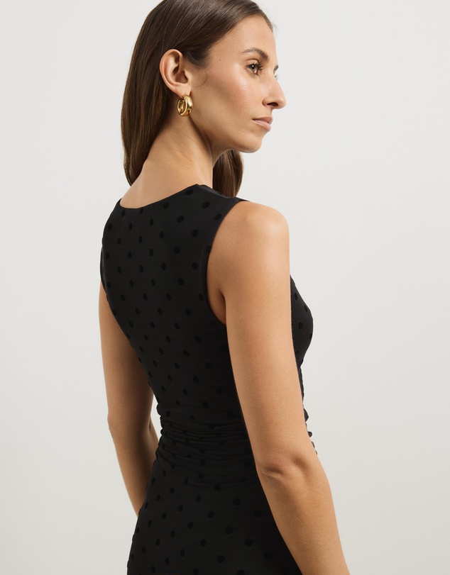 Atmos&Here - Sana Polkadot Mesh Midi Dress