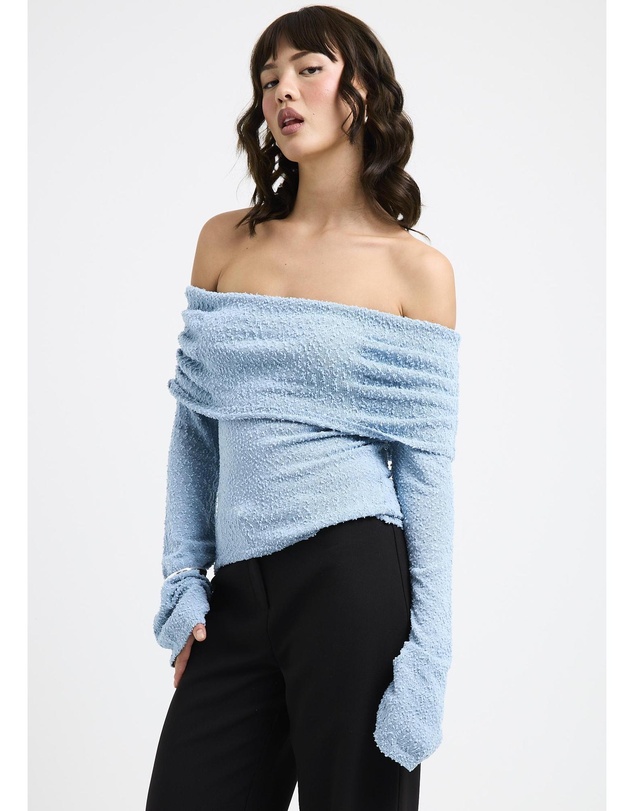 Alice In The Eve - Naya Boucle Off Shoulder Knit Top