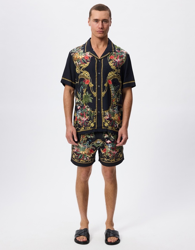 Camilla - Short Sleeve Camp Collared Shirt