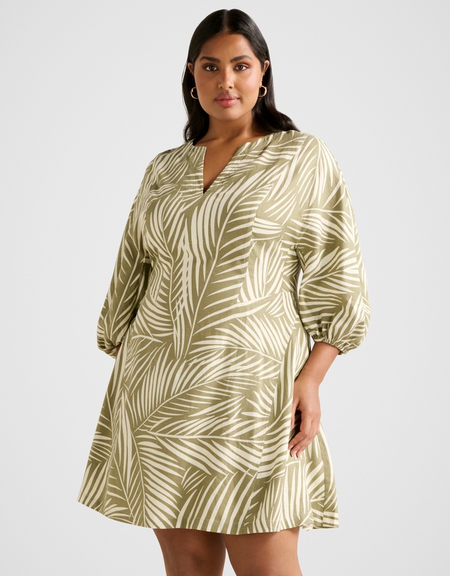 Forever New Curve - Libby Curve Linen Mini Dress