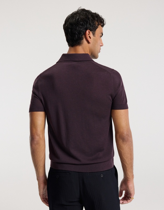 Calibre - Merino Wool Polo Currant
