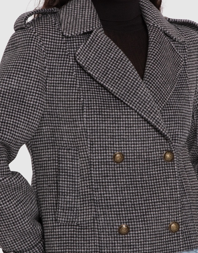 Belle & Bloom - Better Off Military Peacoat - Black/White