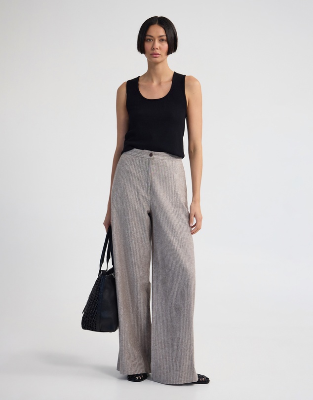Oxford - Golide Linen Blend Pinstriped Pant