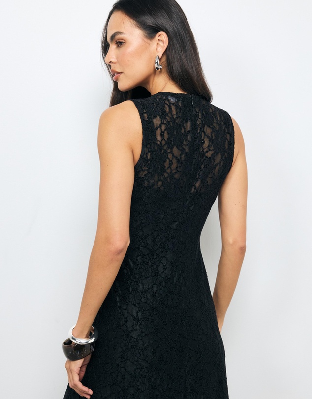 AERE - Mina Lace Midi Dress