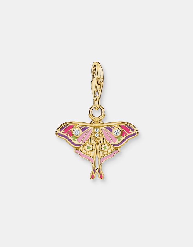 THOMAS SABO - THOMAS SABO Moth Colourful Gold Charm
