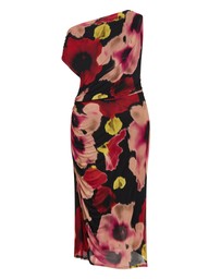 City Chic - Vivid Mesh Haze Print Maxi Dress