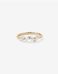 Michael Hill - 0.40 Carat TW Fancy Cut Laboratory-Grown Diamond Four Stone Ring in 10kt Yellow Gold