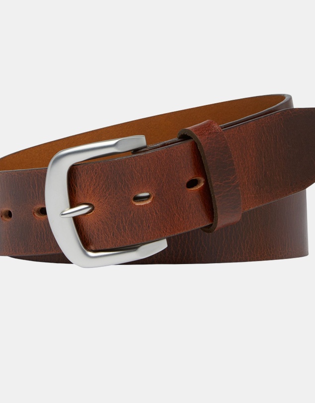 Buckle - Swag. Australian Made Full Grain Natural Leather Belt. 38mm width.