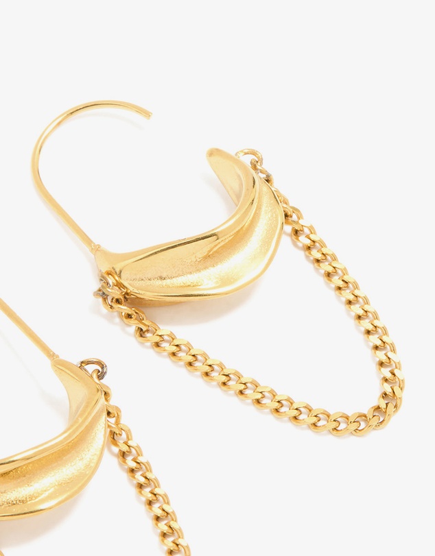 Lovisa - Waterproof Gold Plated Stainless Steel Chain Hoop Earrings