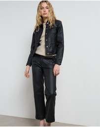 DRICOPER DENIM - Dita Coated Denim Black Jacket