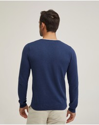 Oxford - Tipping V-Neck Knitted Top