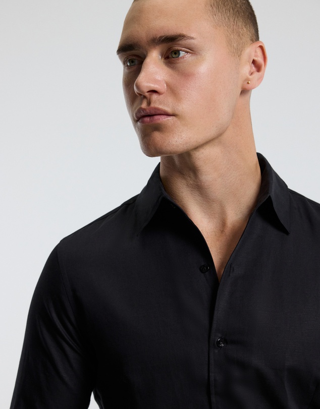 Calibre - Refined Cotton Linen Shirt Black