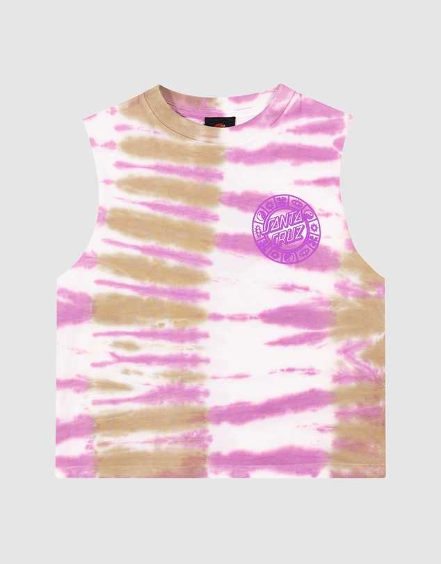 Santa Cruz - Strange Check Dot Mono Muscle Tee - Kids-Teens