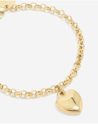 Lovisa - Waterproof Gold Plated Stainless Steel Chunky Heart Bracelet