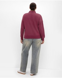 City Chic - Bliss Half Zip Sweatshirt