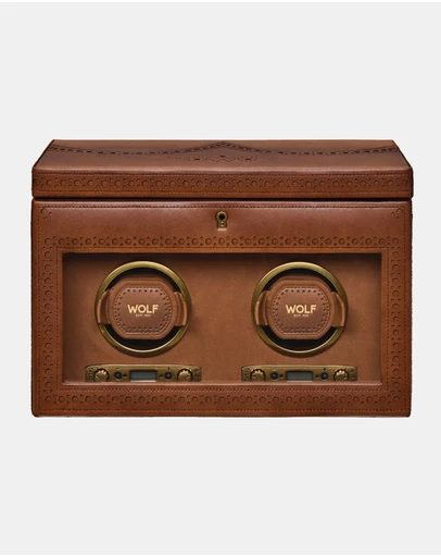 Wolf - WOLF Brogue Double Watch Winder With Storage