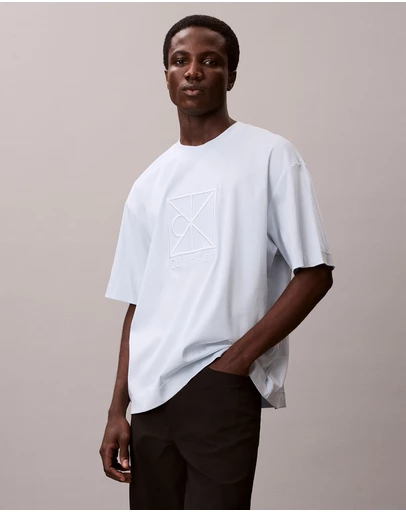 Calvin Klein - Relaxed Premium Interlock Emblem Logo T-Shirt