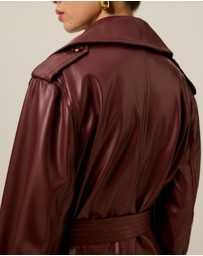 Tussah - Tess Leather Look Trench Coat