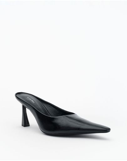 Black Oily Crinkle Leather
