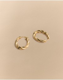 Trenery - Era Twist Hoop Earrings in Gold