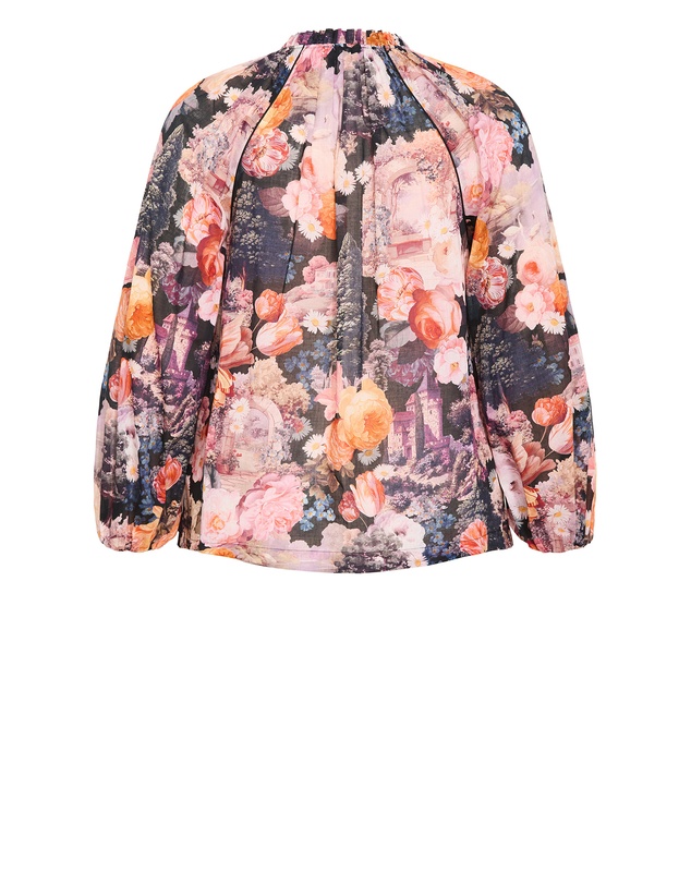 City Chic - Plus size Thea Bloom Print Shirt - rose