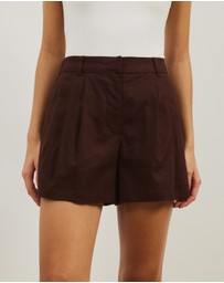 Atmos&Here - Elsa Tailored Linen Blend Shorts