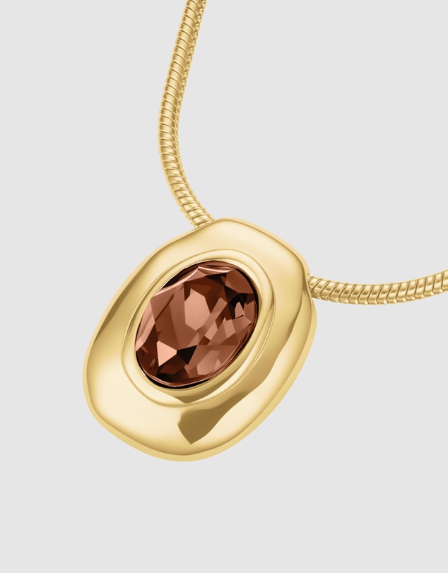 Rosefield - Mocha Crystal Gold-Tone Necklace
