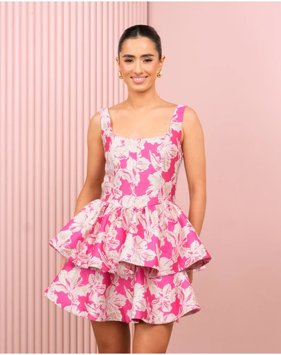 Azzurielle - Raelynn Tiered Mini Dress