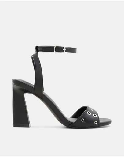 Call It Spring - Denverr Ankle Strap Eyelet Heels