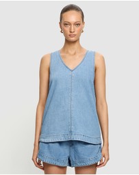 KIVARI - Emilie Denim Top