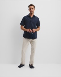 Country Road - Short Sleeve Regular Fit Cotton Woven Check Shirt