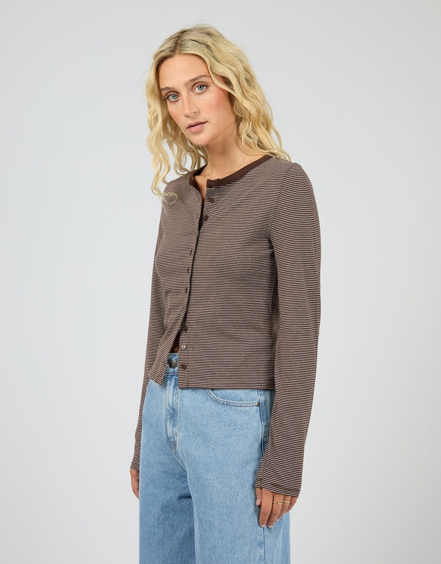 All About Eve - Sami Stripe Long Sleeve Top Brown