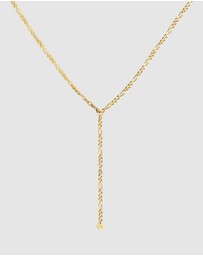 Elli Jewelry - Necklace Y-Chain Basic Minimalist Elegant in 925 Sterling Silver Gold Plated