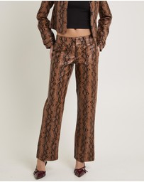 Alice In The Eve - Stassy Snake Faux Leather Pants