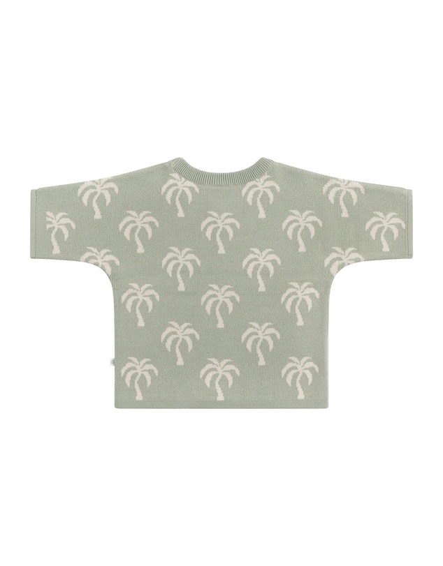 Kynd Baby - Palm Knit Jacquard Top Sage - Size 2