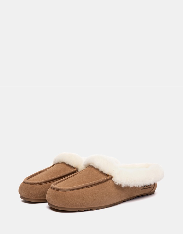 EVERAU - Australian Shepherd Ugg Noelle Cow Suede Upper Loafer Oxfords Flats
